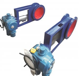 圓形電動調節(jié)插板閥DN300，國產電動插板